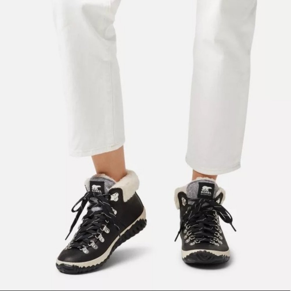 Sorel Out N About Conquest Waterproof Suede Boot Black - Picture 6 of 14
